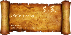 Vér Barna névjegykártya
