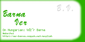 barna ver business card